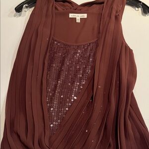 Robbi & Nikki by Robert Rodriguez Brown Tank Top